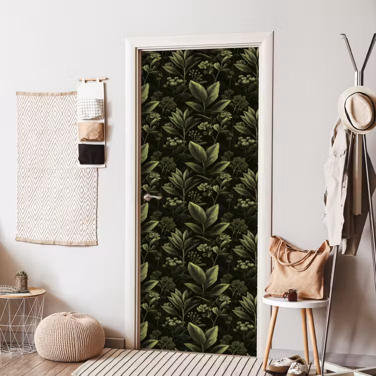 Klassiek - Donker - Botanisch - Planten deurposter klein 289 -sfeer6