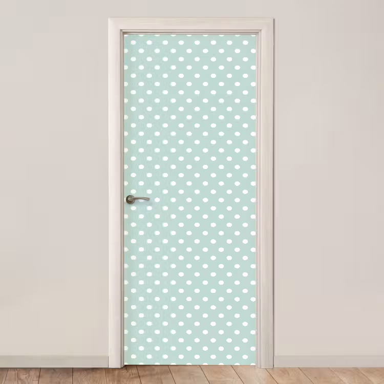 Klassiek - Polka - Groen deurposter klein 289 -3d_beige