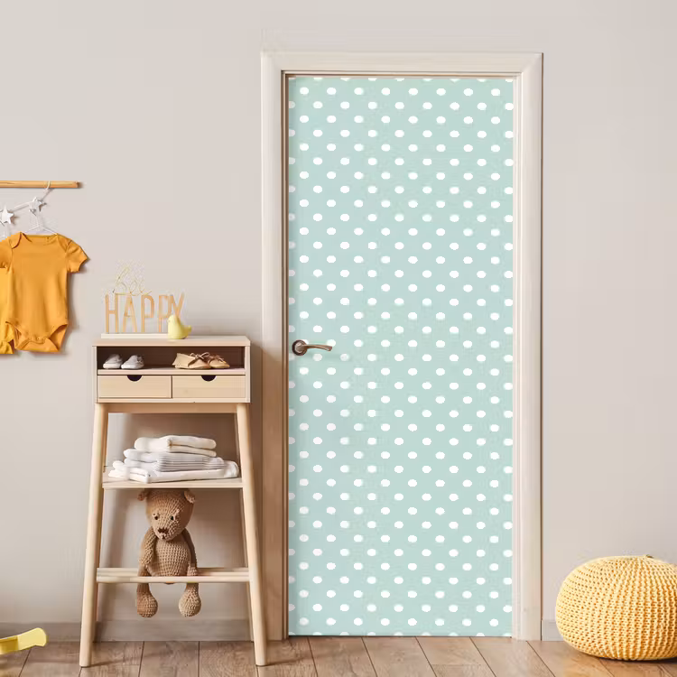 Klassiek - Polka - Groen deurposter klein 289 -sfeer4
