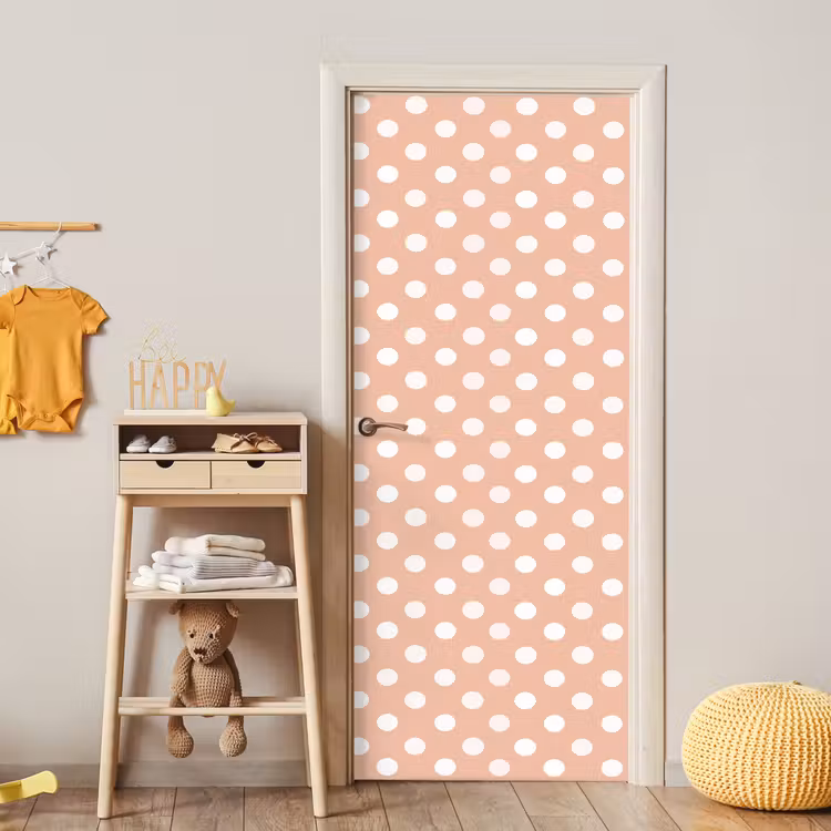 Klassiek - Polka - Perzik deurposter klein 289 -sfeer4