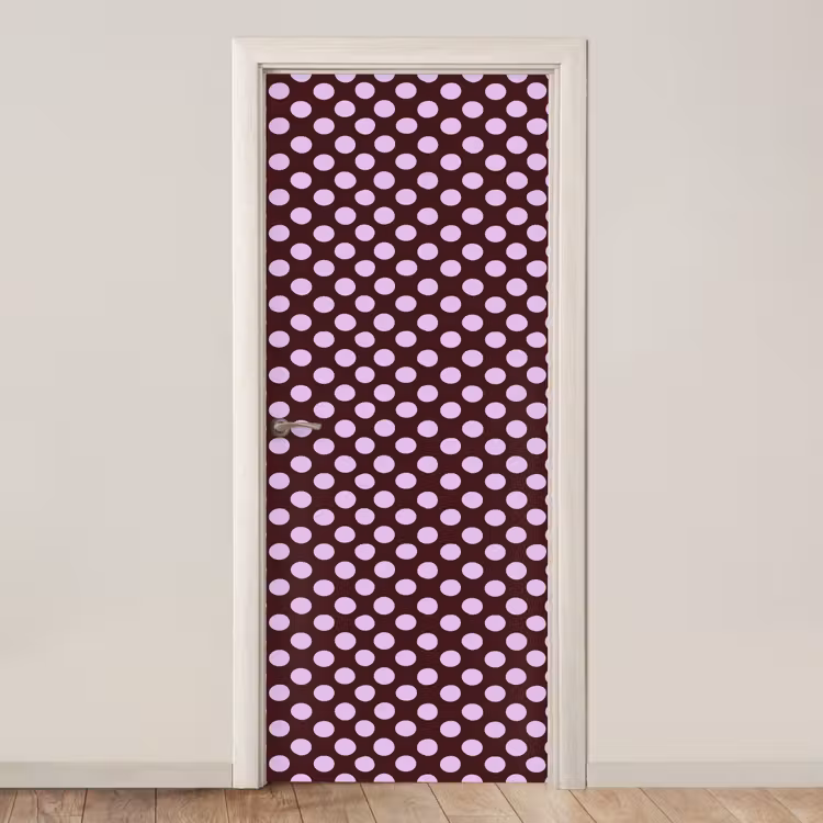 Klassiek - Stippen - Paars deurposter klein 289 -3d_beige