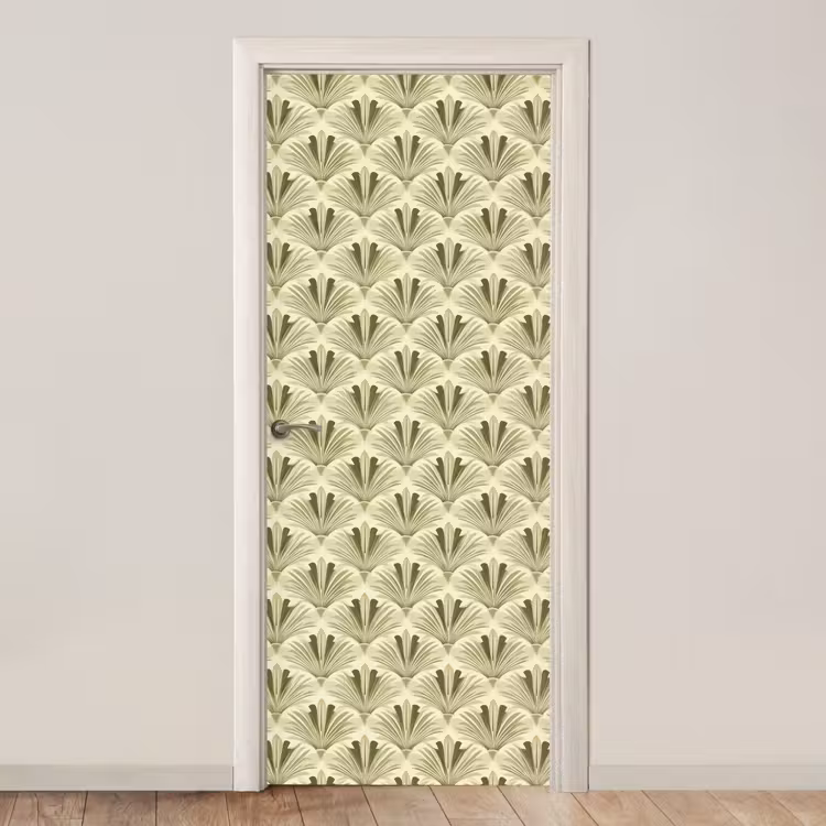 Klassiek - Waaier - Groen deurposter klein 289 -3d_beige