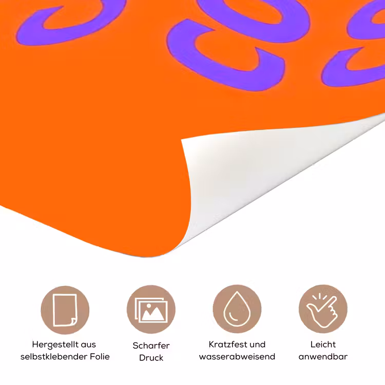 Cool - Paars - Oranje deurposter klein -tcloseup_DE
