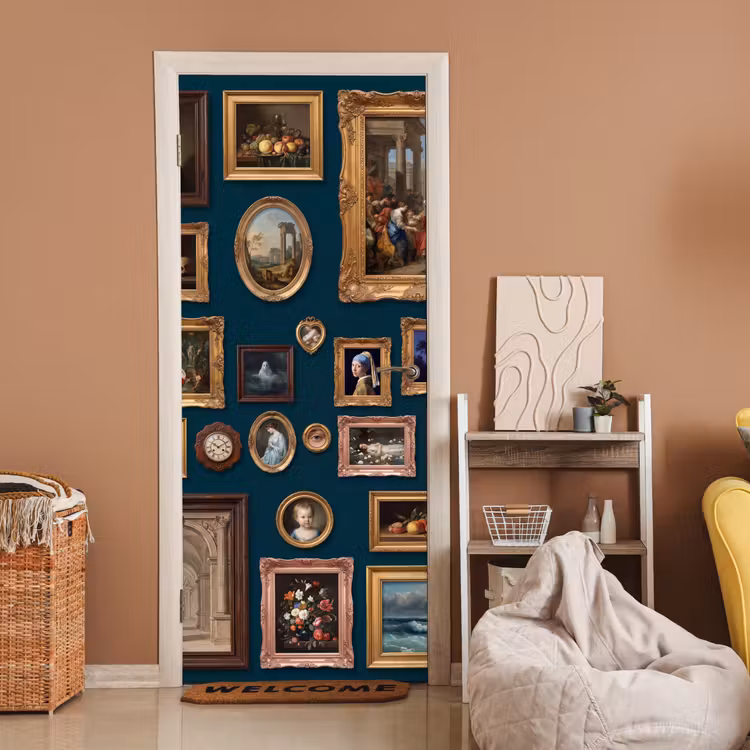 Kunst - Schilderijen - Decoratie - Klassiek - Groen deurposter klein -sfeer1
