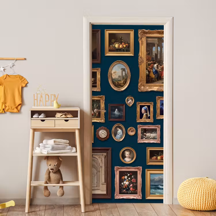 Kunst - Schilderijen - Decoratie - Klassiek - Groen deurposter klein -sfeer4