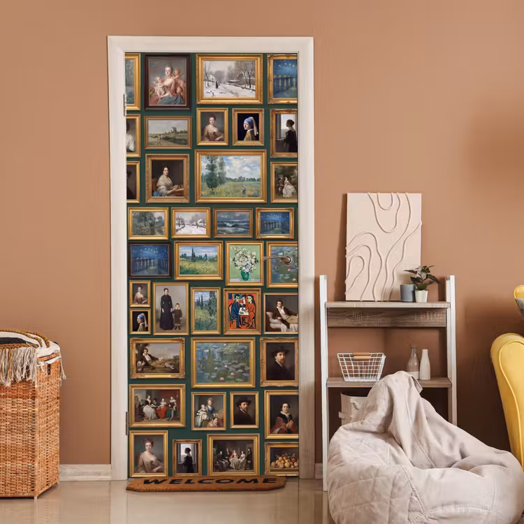 Kunst - Schilderijen - Collectie - Klassiek - Groen deurposter klein -sfeer1