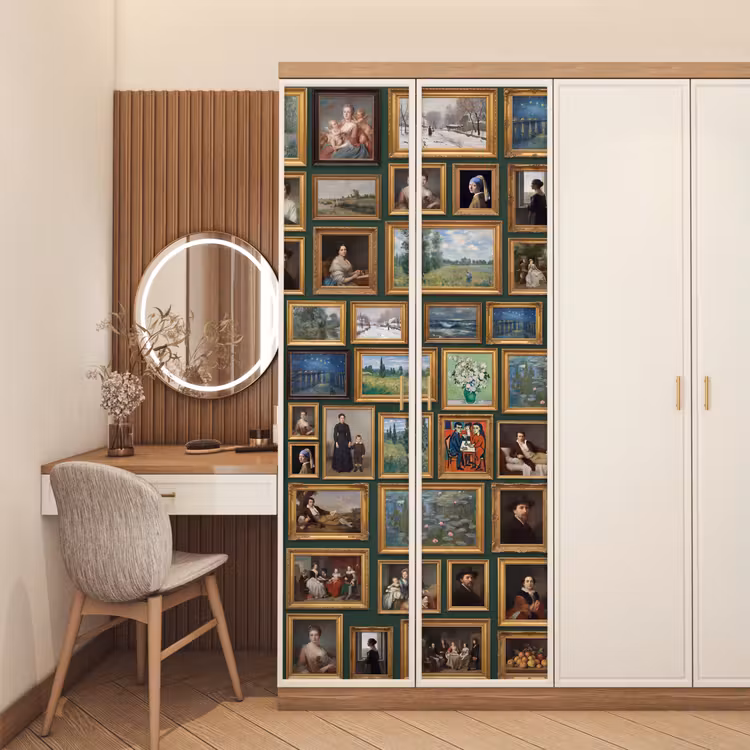 Kunst - Schilderijen - Collectie - Klassiek - Groen deurposter klein -sfeer3