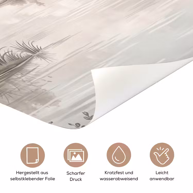 Landschap - Water - Natuur - Sepia deurposter klein -tcloseup_DE