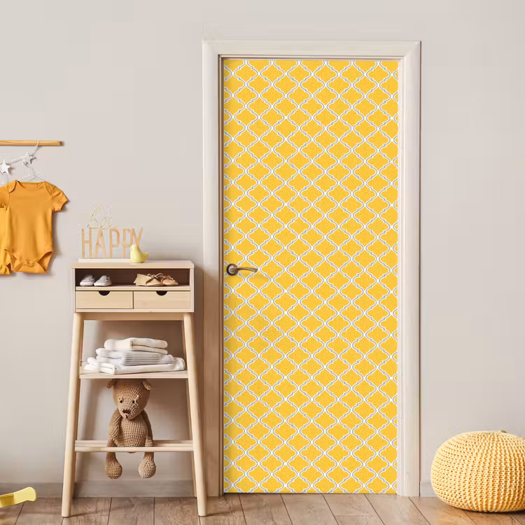 Lantaarn - Arabesk - Elegant - Geel deurposter klein 289 -sfeer4
