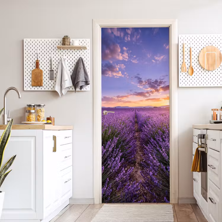 Lavendel - Veld - Natuur - Paars deurposter klein -sfeer5