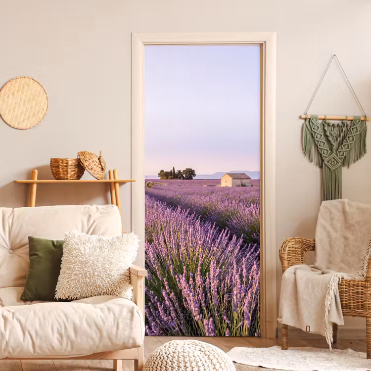 Lavendel - Landschap - Sereen - Paars deurposter klein -sfeer2