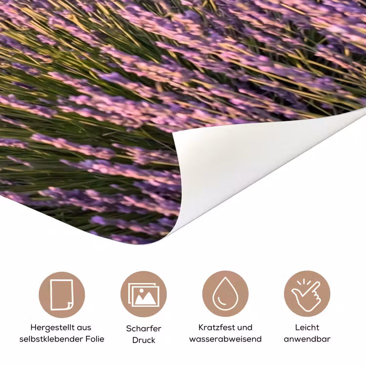 Lavendel - Landschap - Sereen - Paars deurposter klein -tcloseup_DE