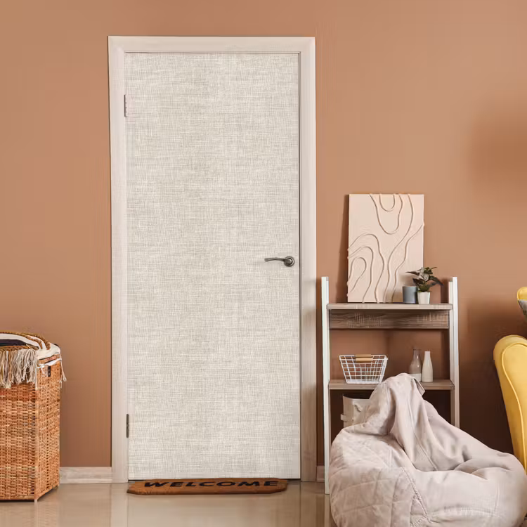 Linnen - Textuur - Beige deurposter klein 289 -sfeer1