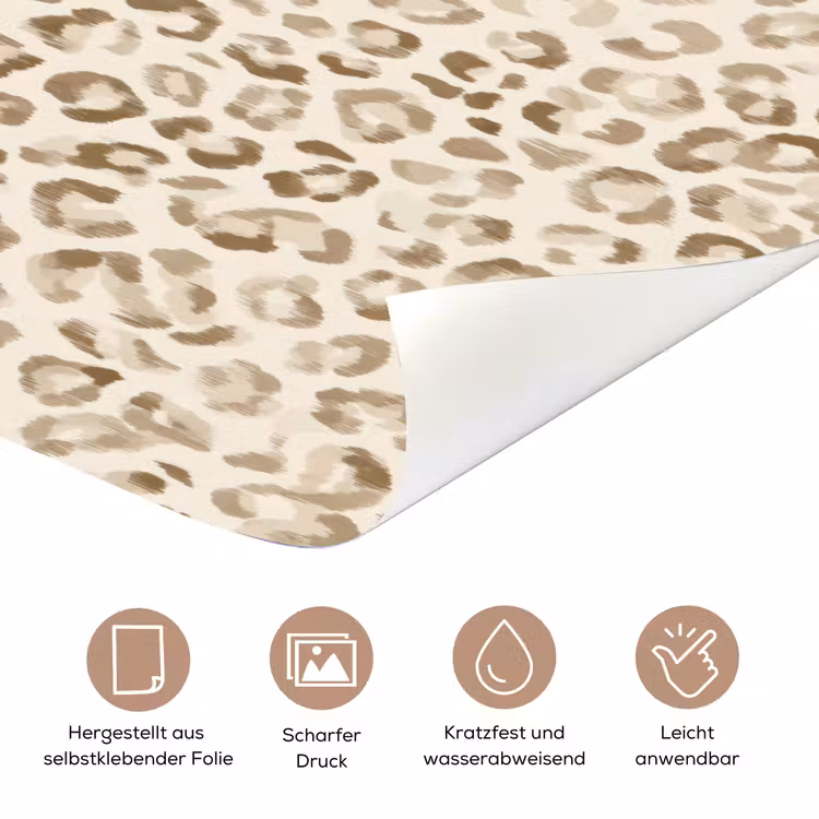 Luipaard - Klassiek - Beige deurposter klein 289 -tcloseup_DE