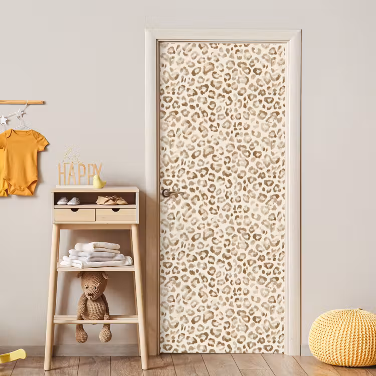 Luipaard - Klassiek - Beige deurposter klein 289 -sfeer4