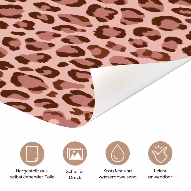 Luipaard - Patroon - Roze deurposter klein 289 -tcloseup_DE