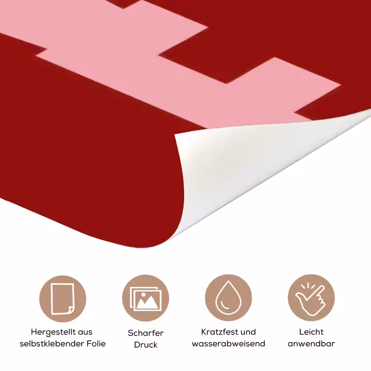 Love - Hart - Rood deurposter klein -tcloseup_DE