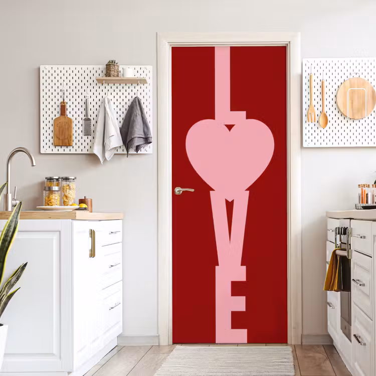 Love - Hart - Rood deurposter klein -sfeer5