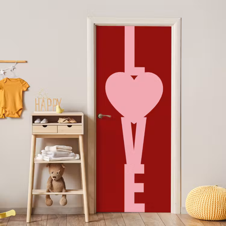 Love - Hart - Rood deurposter klein -sfeer4