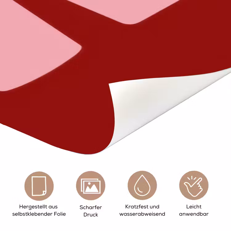 Love - Rood - Blokletters deurposter klein -tcloseup_DE