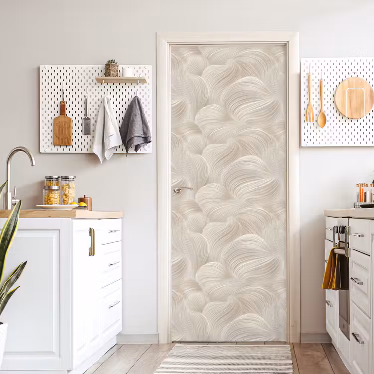Lijnen - Waaier - Beige deurposter klein 289 -sfeer5