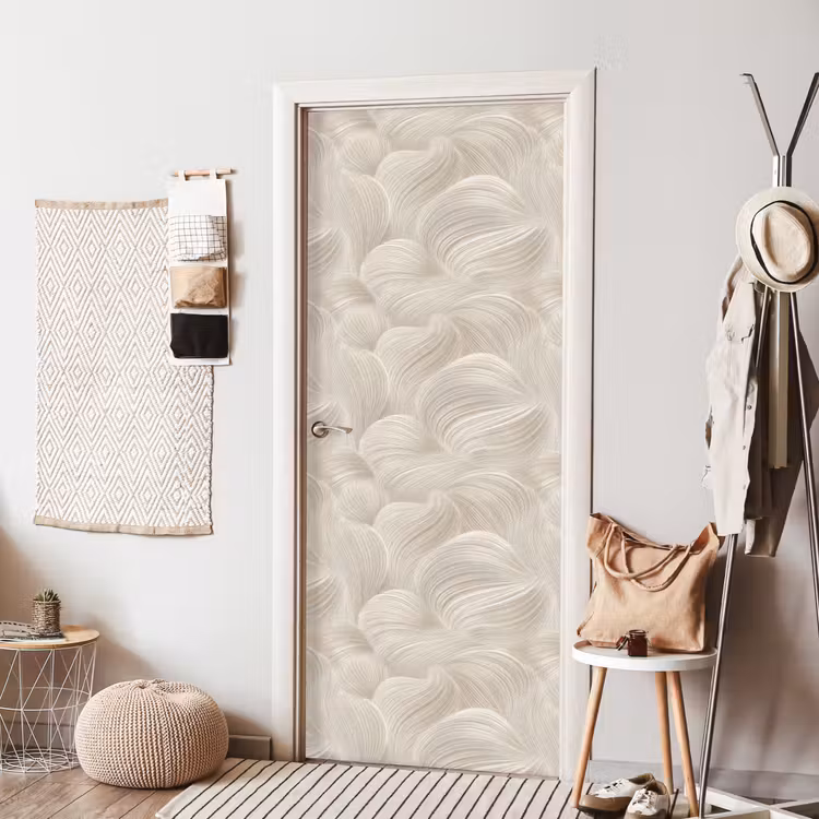 Lijnen - Waaier - Beige deurposter klein 289 -sfeer6