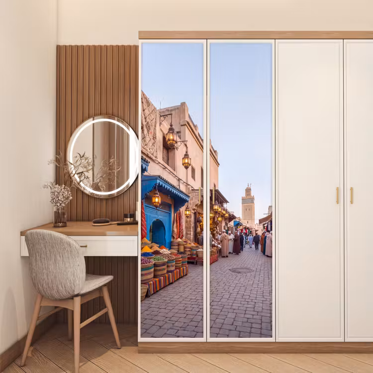 Türtapete - Markt – Orientalisch – Farbenfroh - Markt - Oosters - Kleurrijk deurposter klein