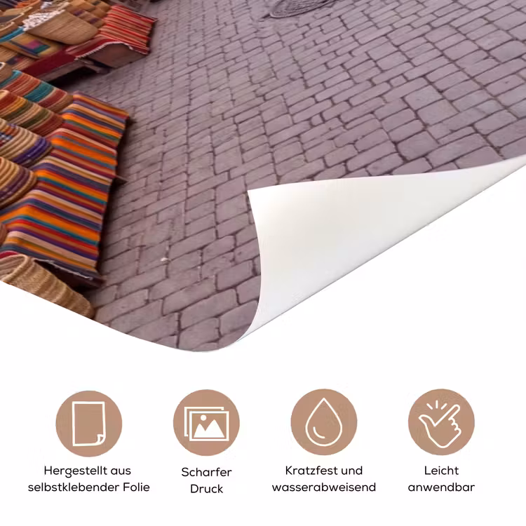 Türtapete - Markt – Orientalisch – Farbenfroh - Markt - Oosters - Kleurrijk deurposter klein