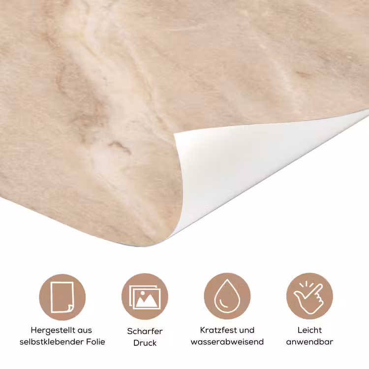 Marmer - Patroon - Abstract - Modern - Beige deurposter klein -tcloseup_DE