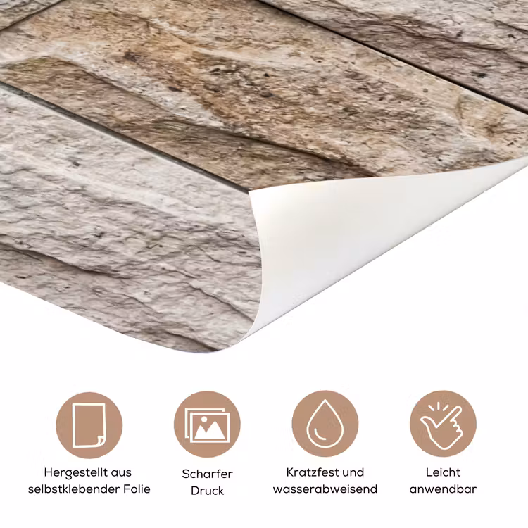 Muur - Steen - Ruw - Beige - Textuur deurposter klein -tcloseup_DE
