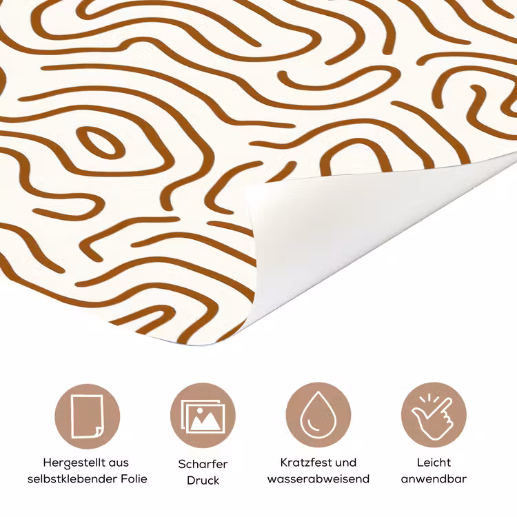 Minimalistisch - Patroon - Terracotta deurposter klein 289 -tcloseup_DE