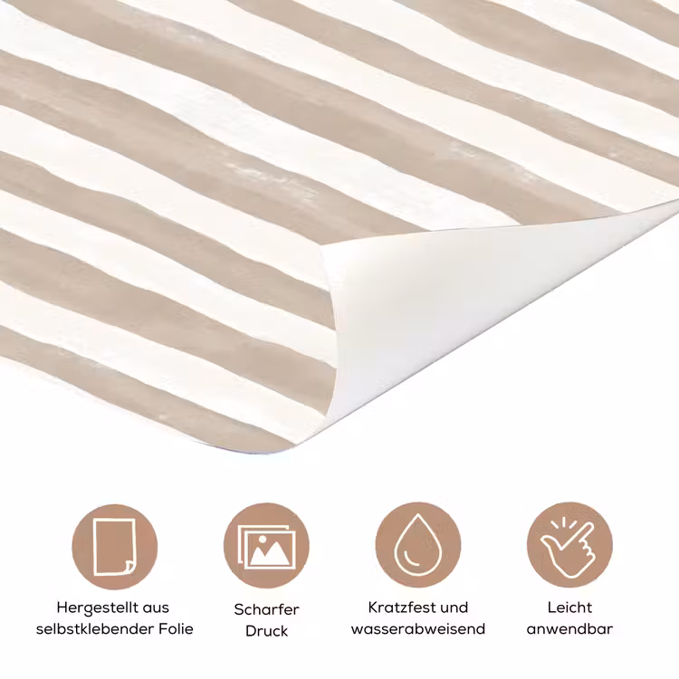 Minimalistisch - Strepen - Beige deurposter klein 289 -tcloseup_DE