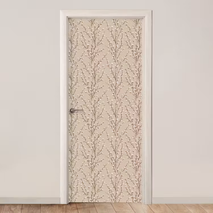 Katoen - Natuur - Taupe deurposter klein 289 -3d_beige