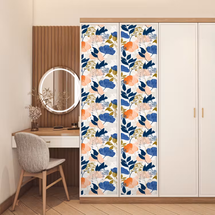 Bloemen - Botanisch - Kleurrijk deurposter klein 289 -sfeer3
