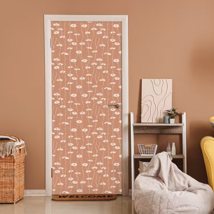 Madeliefjes - Subtiel - Terracotta deurposter klein 289 -sfeer1