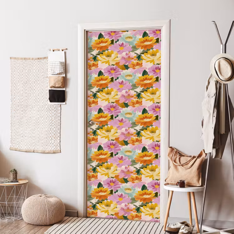 Lelies - Aquarel - Pastel deurposter klein 289 -sfeer6