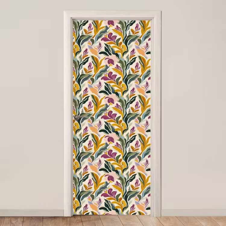 Modern - Abstract - Kleurrijk deurposter klein 289 -3d_beige
