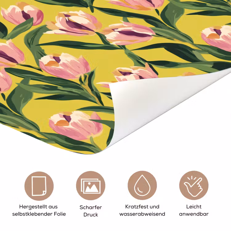 Tulpen - Botanisch - Geel deurposter klein 289 -tcloseup_DE