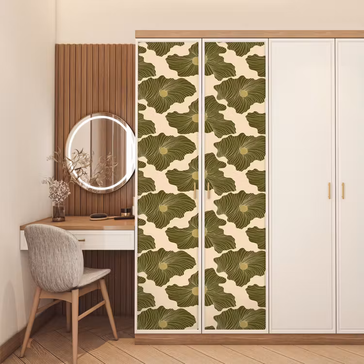 Modern - Abstract - Groen deurposter klein 289 -sfeer3