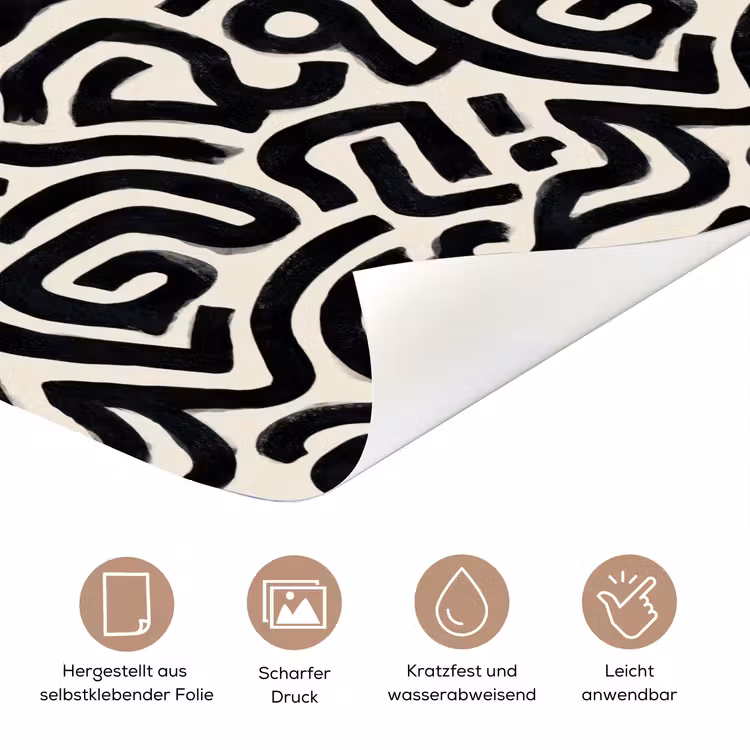 Modern - Abstract - Zwart deurposter klein 289 -tcloseup_DE