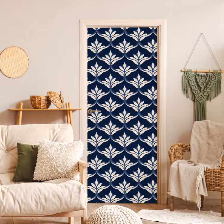 Modern - Ontwerp - Blauw deurposter klein 289 -sfeer2