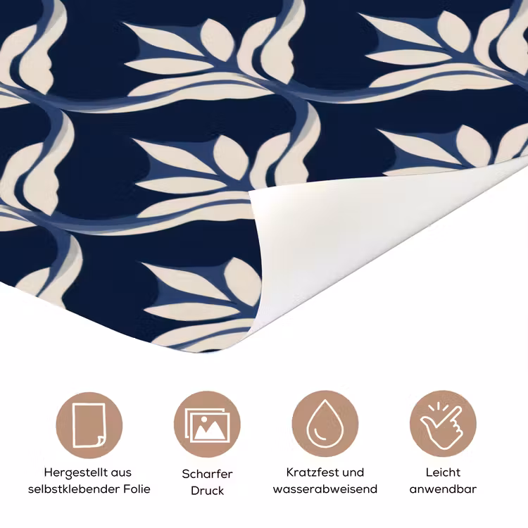 Modern - Ontwerp - Blauw deurposter klein 289 -tcloseup_DE