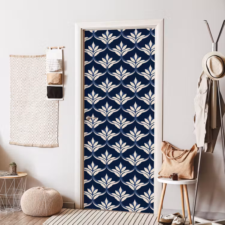 Modern - Ontwerp - Blauw deurposter klein 289 -sfeer6