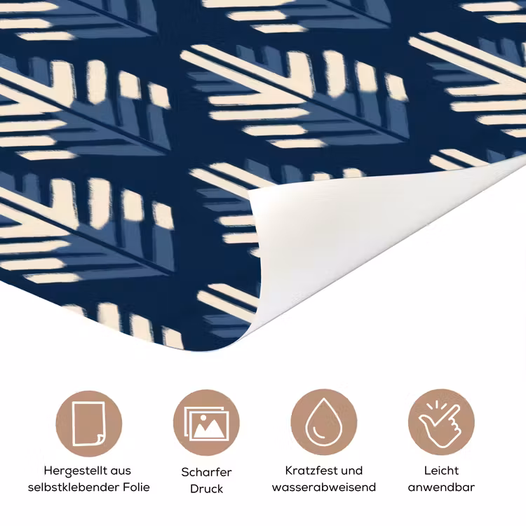 Modern - Patroon - Blauw deurposter klein 289 -tcloseup_DE