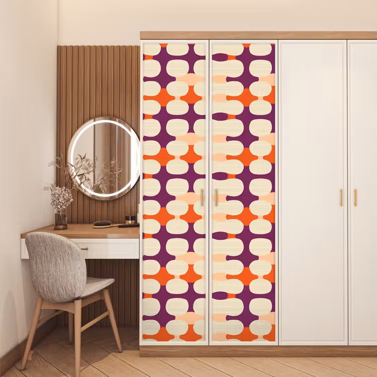 Modern - Patroon - Kleurrijk deurposter klein 289 -sfeer3