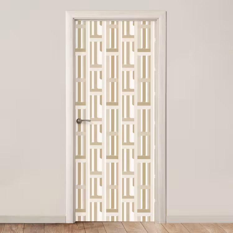 Modern - Geometrisch - Beige deurposter klein 289 -3d_beige