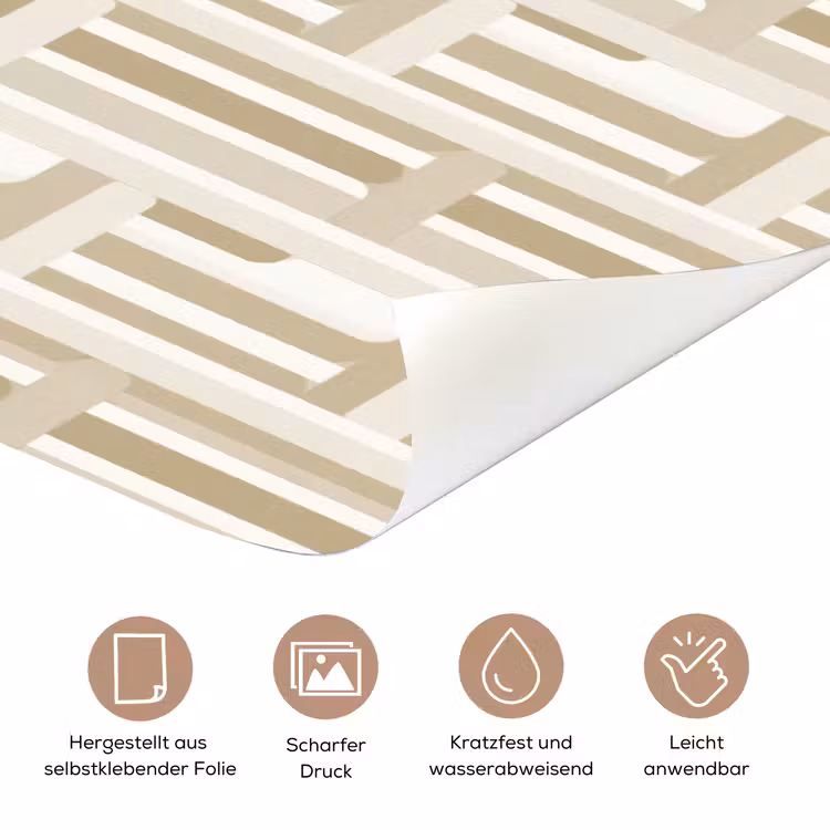 Modern - Geometrisch - Beige deurposter klein 289 -tcloseup_DE