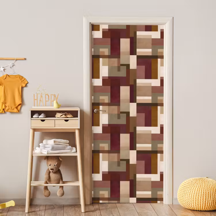 Modern - Geometrie - Kleurrijk deurposter klein 289 -sfeer4