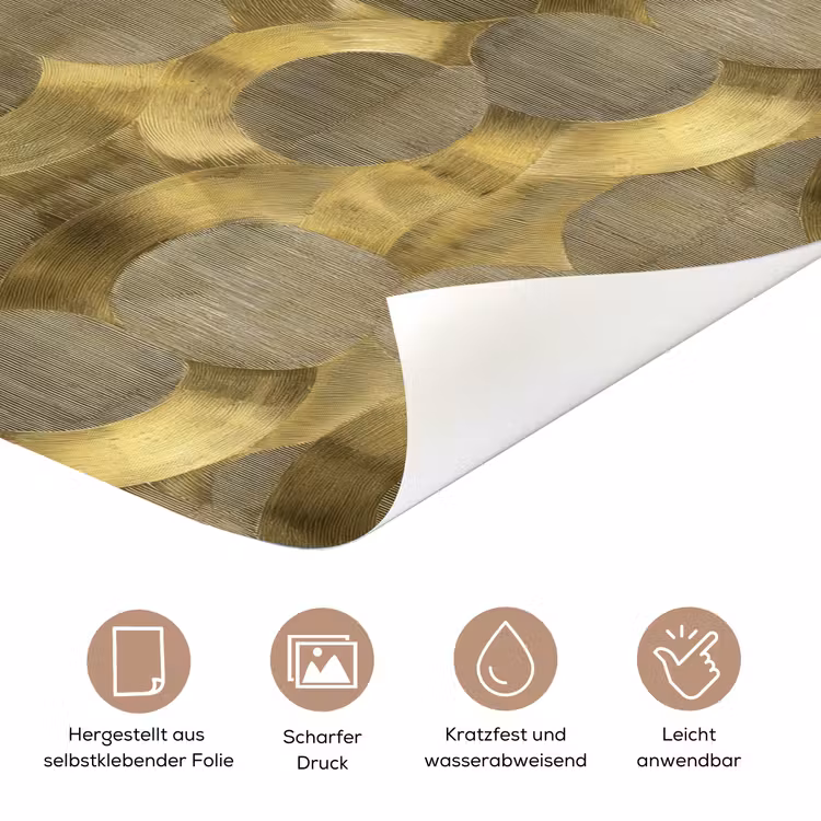 Modern - Geometrisch - Goud deurposter klein 289 -tcloseup_DE