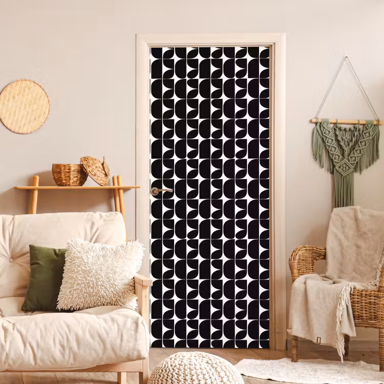 Modern - Geometrisch - Zwart deurposter klein 289 -sfeer2